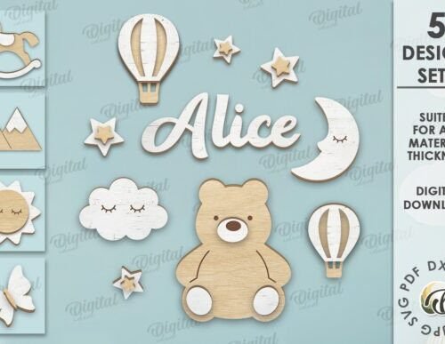 Paquete De Decoraciones De Pared Infantil Creativo Digital